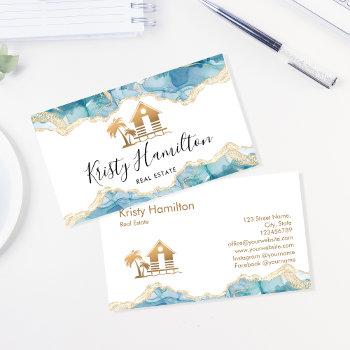 real estate professional house realtor beach house business card