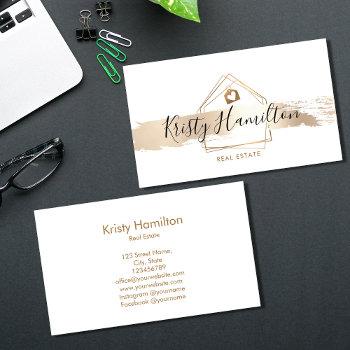 real estate professional house realtor gold business card
