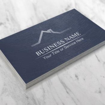 real estate professional navy blue realtor business card