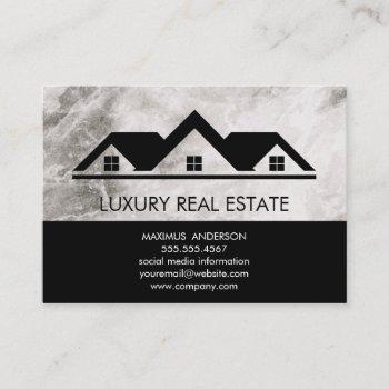 real estate roof top marble business card