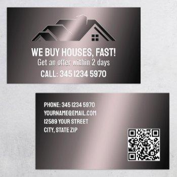 real estate we buy houses qr business card