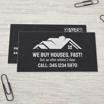 🏘️real estate we buy houses qr premium business card