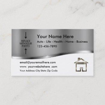 realtor or insurance rep photo template business card