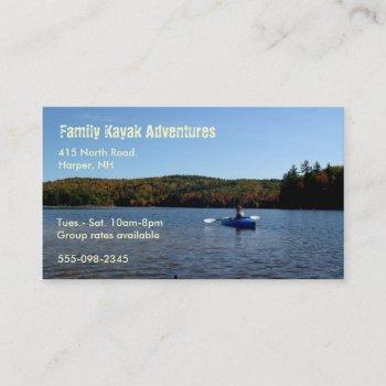 recreational kayaking business card