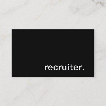 recruiter business card