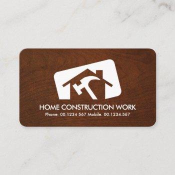 rectangle box timber wood home business card