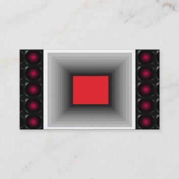 red 3d illusion unusual business card 1