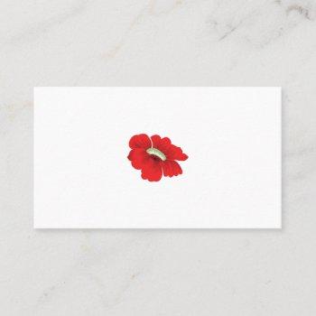 red anthurium design business card