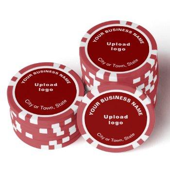 red business brand on poker chips