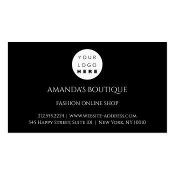 Small Red Dress Logo Fashion Boutique Online Shop Business Card Back View