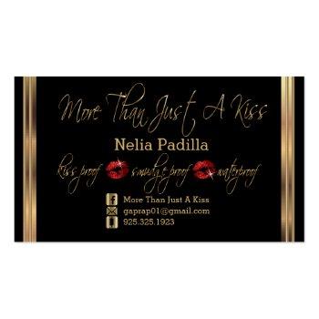 Small Red Glitter And Gold- Custom Order Business Card Back View
