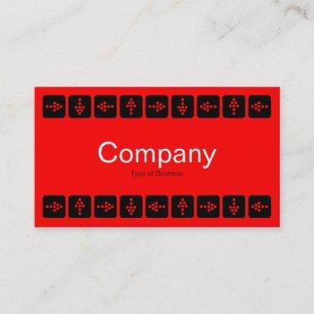red led style arrows - red and gray business card