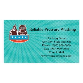 Small Reliable Pressure Washing Business Card Front View
