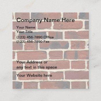 remodeling brick wall theme square business card