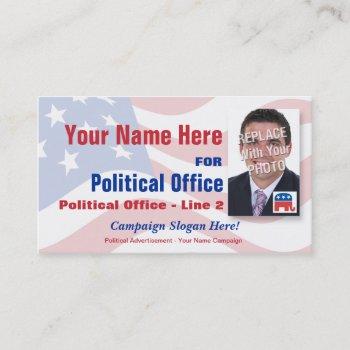republican political election campaign business card