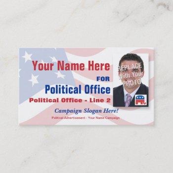 republican political election campaign business card