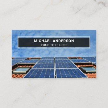 residential rooftop solar panels business card