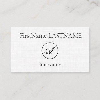 respectable innovator business card