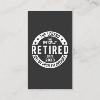 retired 2023 business card