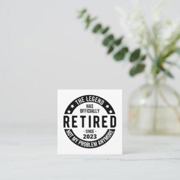 retirement plan square business card