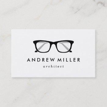 retro eyeglasses stylish business card