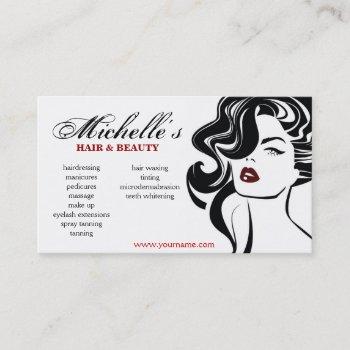 retro hair & beauty salon business card design