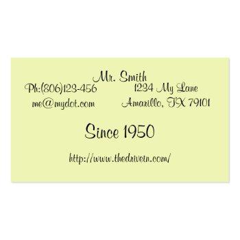 Small Retro Mid Century Modern Business Card Back View