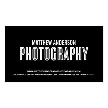 Small Retro | Photography Business Card Front View