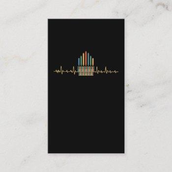 Small Retro Pipe Organ Church Music Organist Business Card Front View