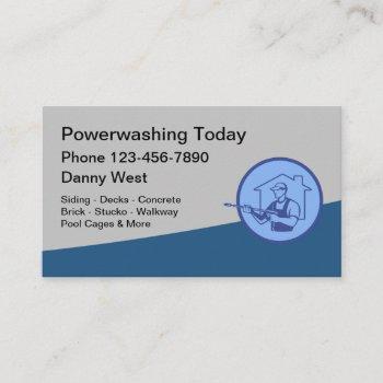 retro pressure cleaning business card design