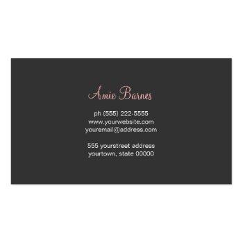 Small Retro Red Kissing Lips Makeup Artist Beauty Salon Business Card Back View