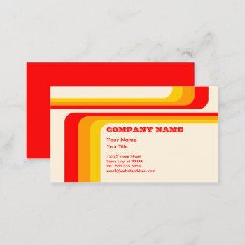retro stripes business card