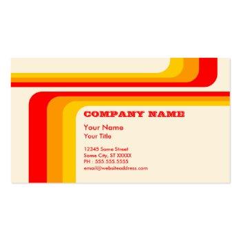 Small Retro Stripes Business Card Front View