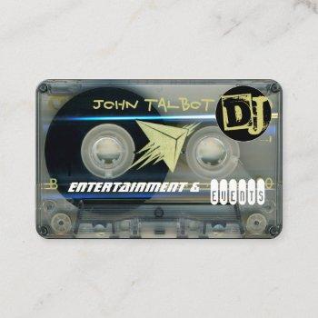 retro t5 audiotape cassette 80s dj business c business card