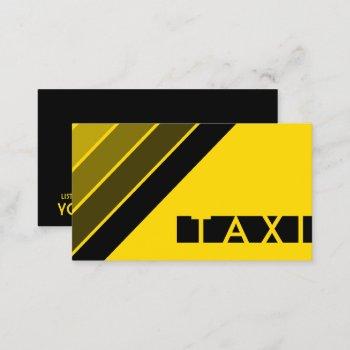 retro taxi business card