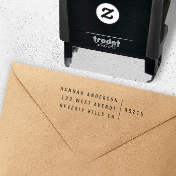 return address | trendy minimalist modern name self-inking stamp