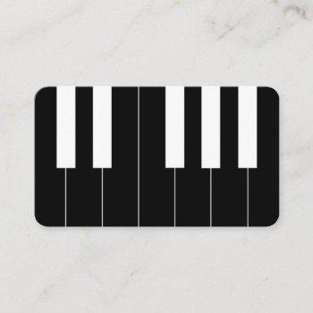reversed piano keys business card