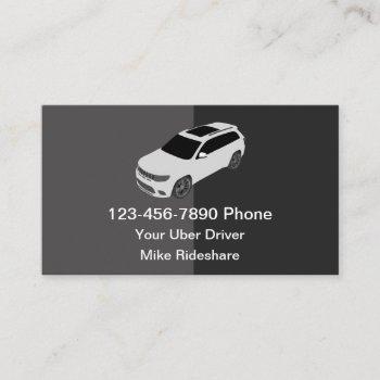 ride hailing taxi service business card