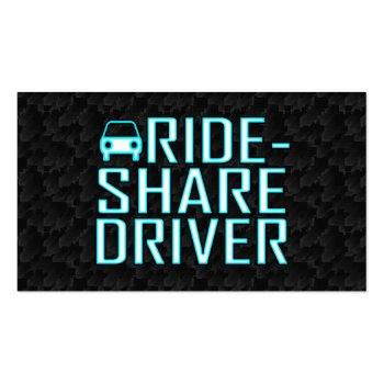 Small Ride Share Driver Rideshare Driving Business Card Back View