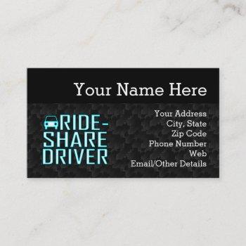 ride share driving uber driver rideshare business card