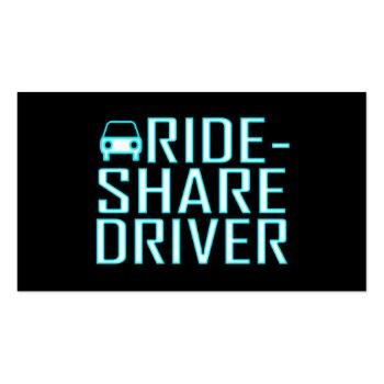 Small Ride Share Driving Uber Driver Rideshare Business Card Back View