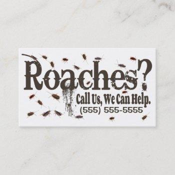 roach exterminator advertisement business card