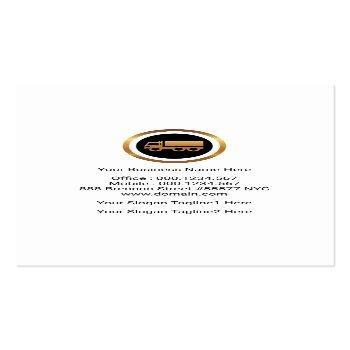 Small Robust Semi Truck  Wood Grain Cover Transporter Business Card Back View