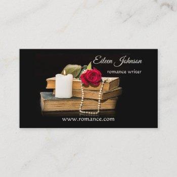 romance writer or author business card