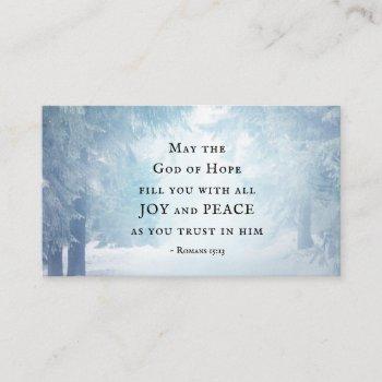 romans 15:13 the god of hope business card