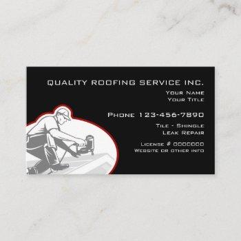 roofing and construction services business card