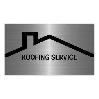 Small Roofing Business Cards Front View