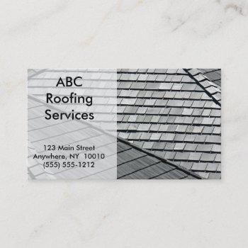 Small Roofing Company Business Card Front View