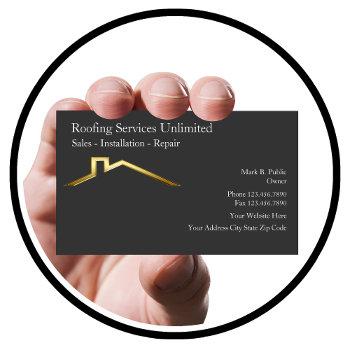 roofing construction business cards