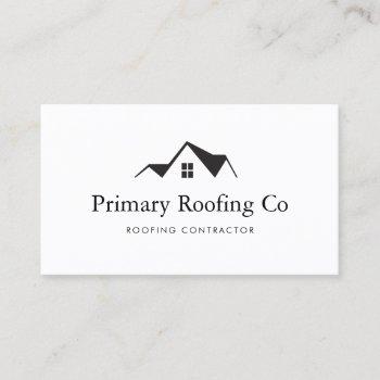 roofing contractor logo r business card